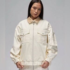 Air Jordan Renegade Women’s Canvas cotton Jacket Sail FN5674-133, Small new